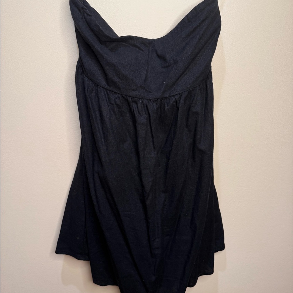 Elegant Black Strapless Dress